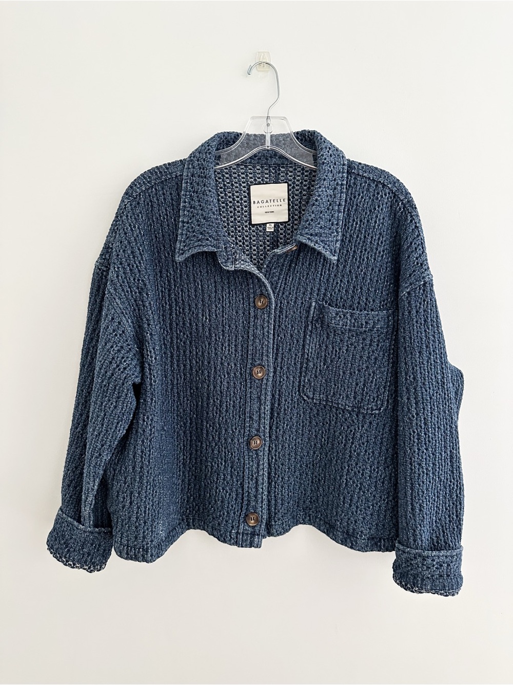 bagatelle Blue Ribbed Utility Jacket - Picture 6 of 6